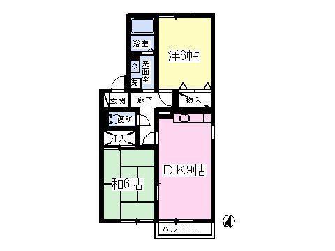 プレミールITO(2DK/2階)の間取り写真