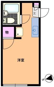YMコーポ南台(ワンルーム/1階)の間取り写真