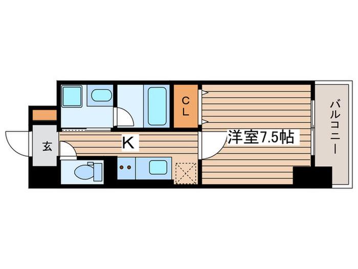 LA LUCE IZUMI(1K/8階)の間取り写真