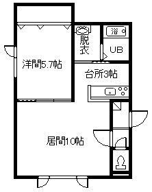DUCKSBILL(1LDK/2階)の間取り写真