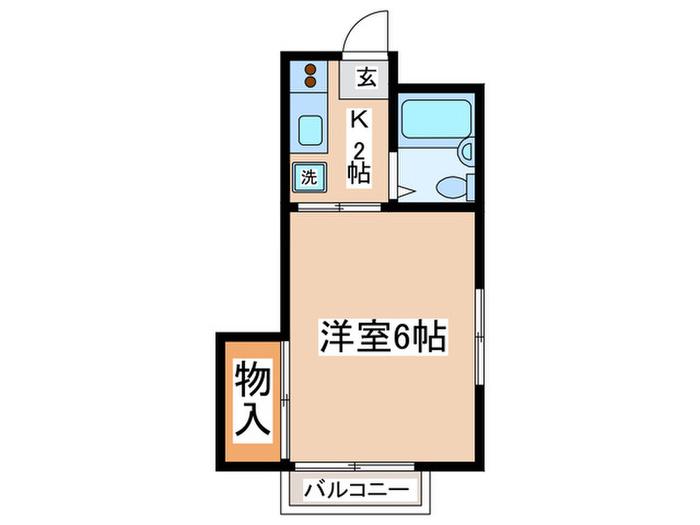 ハイツ柳沢(1K/1階)の間取り写真