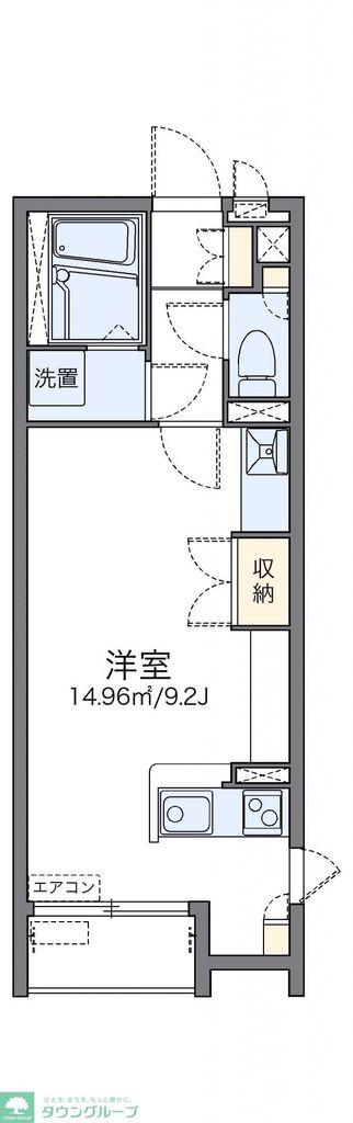 レオネクストエリタージュ(ワンルーム/2階)の間取り写真