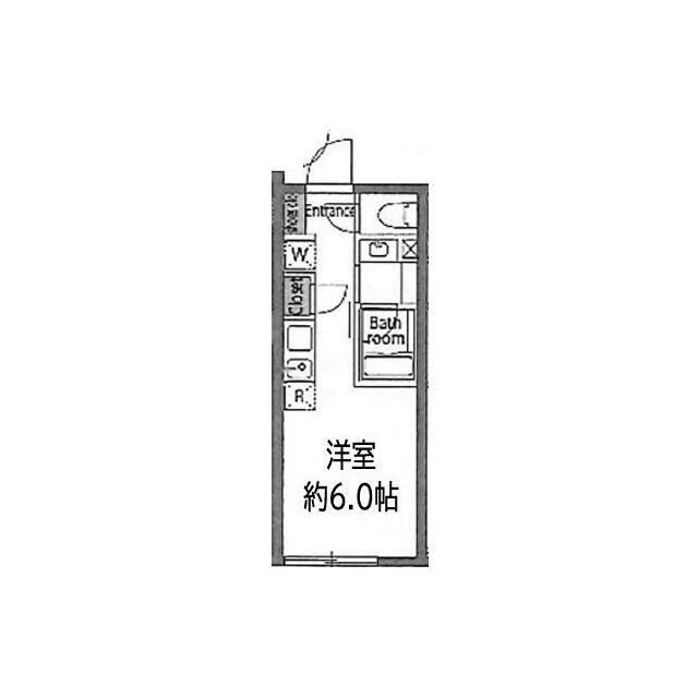 ミレドゥーエ下北沢I(1K/2階)の間取り写真