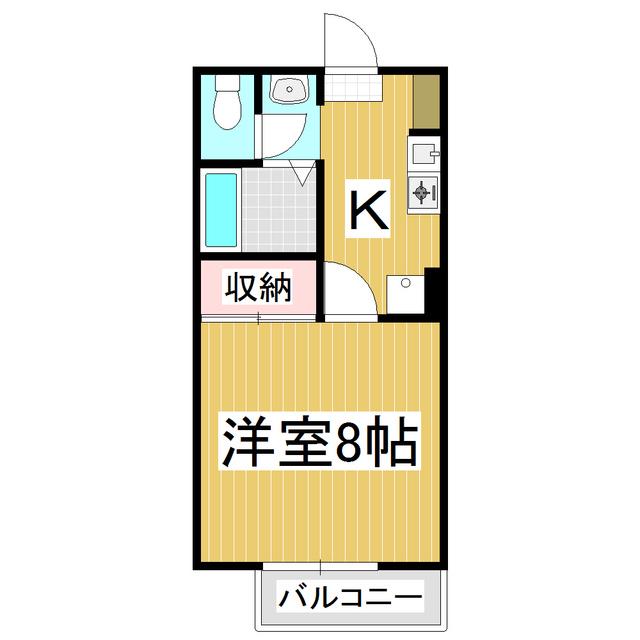 レヨネール・HOSONO(1K/1階)の間取り写真