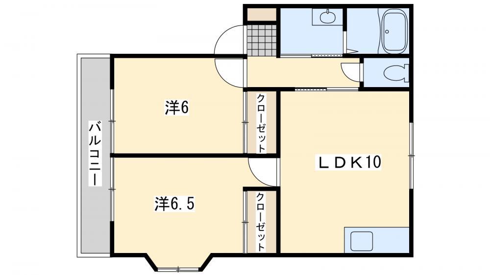 フォーレスト頓野(2LDK/1階)の間取り写真