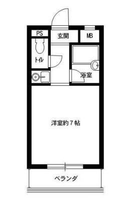 リープハーベン北花田(1K/2階)の間取り写真