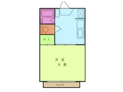 セジュール富岡(1K/2階)の間取り写真