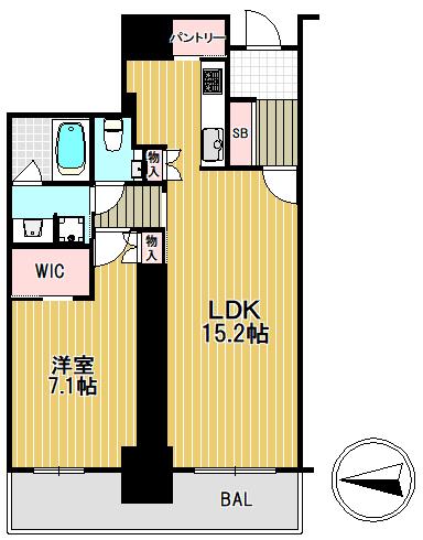 グランドメゾン新梅田タワー(1LDK/10階)の間取り写真