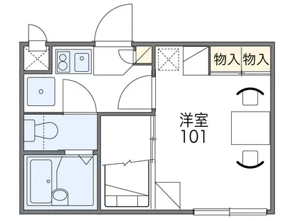 レオパレスRELOAD(1K/2階)の間取り写真