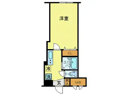 RENATO広瀬通(1K/9階)の間取り写真