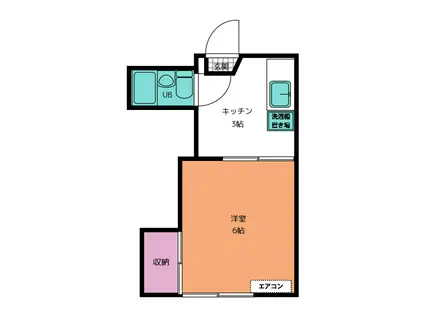 メゾンコスモス(1K/2階)の間取り写真