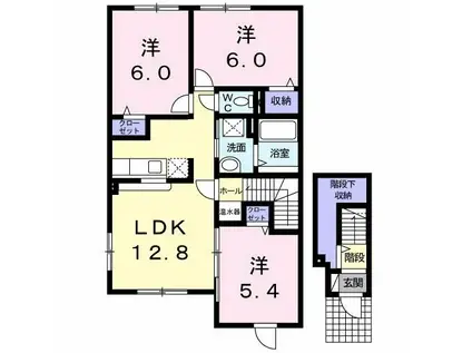 クレインフィールド(3LDK/2階)の間取り写真