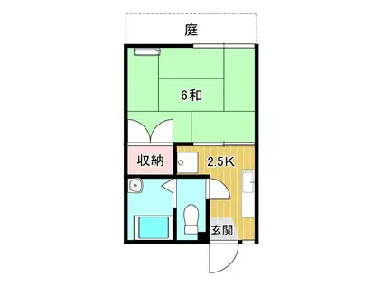 桜山ハイツ(1K/1階)の間取り写真