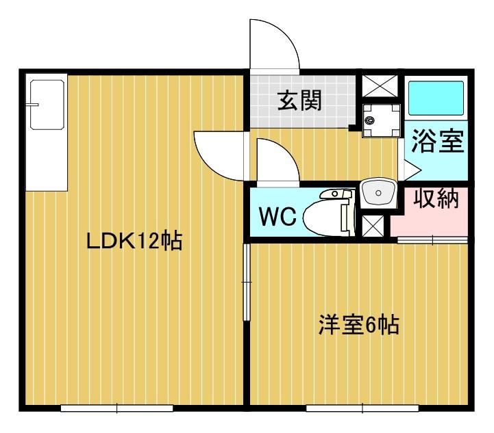 ポイントスクエア(1LDK/1階)の間取り写真
