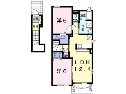 サニーテラス・アイ(2LDK/2階)の間取り写真