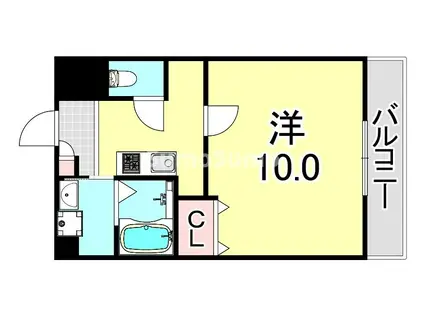 クレアドル須磨II(1K/3階)の間取り写真