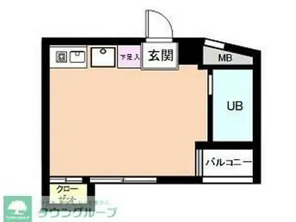 八王子南口センタービル(1K/4階)の間取り写真