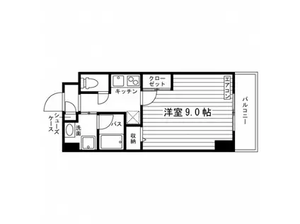 フォルネ(1K/4階)の間取り写真