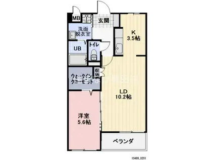 サンライズ(1LDK/2階)の間取り写真