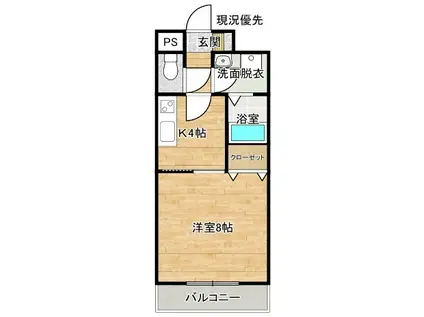 アヴァンシアK(1K/3階)の間取り写真