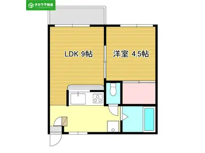 ファルコンオーパス18(1LDK/1階)の間取り写真