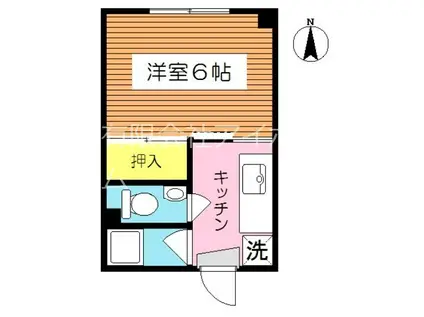 豊住ビル(1K/4階)の間取り写真