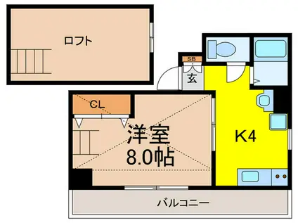ロイヤルコート(1K/10階)の間取り写真