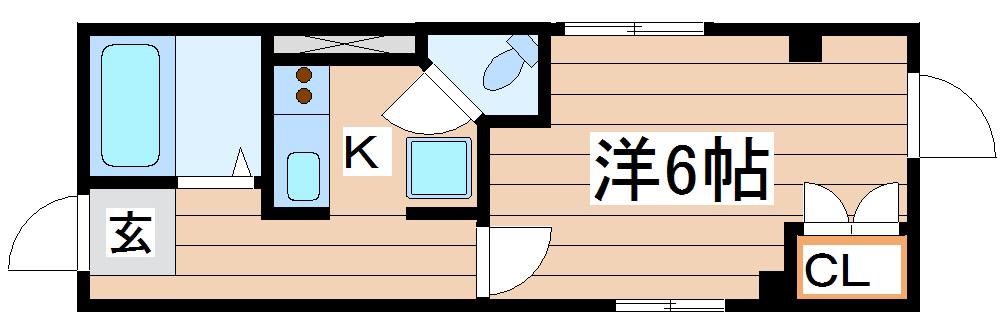 ファーストビル(1K/5階)の間取り写真