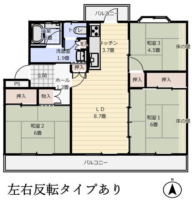 ALIVELY久松台(3LDK/3階)の間取り写真