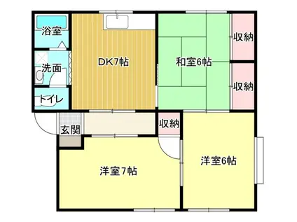 サンハイム(3DK/1階)の間取り写真