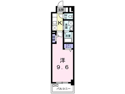 7TH FLAG 己斐本町(1K/7階)の間取り写真