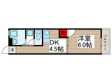 ボーンハイム(1DK/3階)の間取り写真