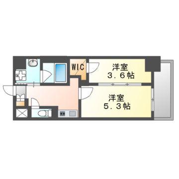 S-RESIDENCE烏森AUREATE(2K/10階)の間取り写真