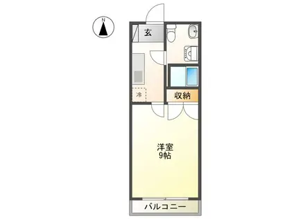 ラ・パルテール一宮(1K/3階)の間取り写真