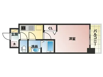 ALIVIS福島海老江(1K/4階)の間取り写真