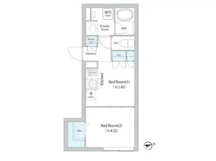 エディット御茶ノ水妻恋坂(1DK/4階)の間取り写真