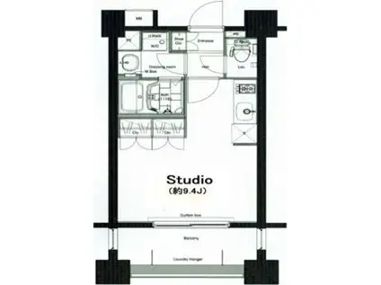 コンフォリア麻布十番(ワンルーム/6階)の間取り写真