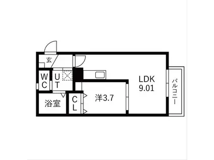 SOLO(1LDK/1階)の間取り写真