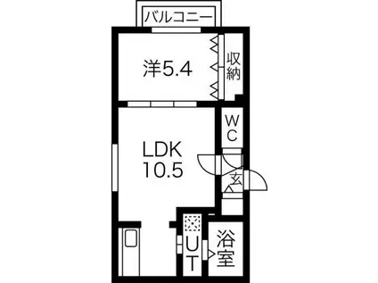 パルコ栄通20(1LDK/2階)の間取り写真