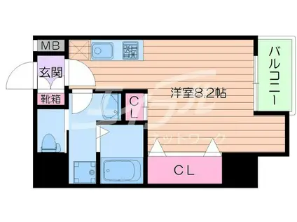 サンネクテール天満橋(ワンルーム/5階)の間取り写真