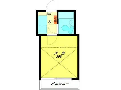 セドルハイム沼袋II(1K/1階)の間取り写真