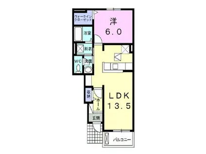 フェリジータIII(1LDK/1階)の間取り写真