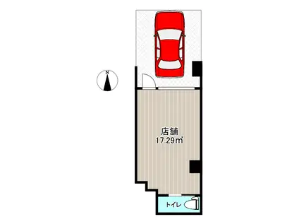 アクシアコート伏見(ワンルーム/1階)の間取り写真