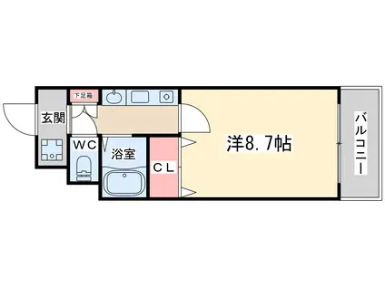 シティヒルズ・ブライト(1K/2階)の間取り写真