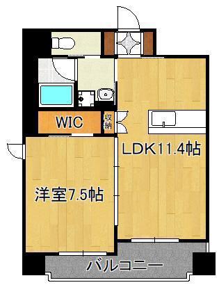 シャーメゾンステージ片野(1LDK/3階)の間取り写真