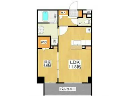 A.WAVE 箱崎南(1LDK/5階)の間取り写真