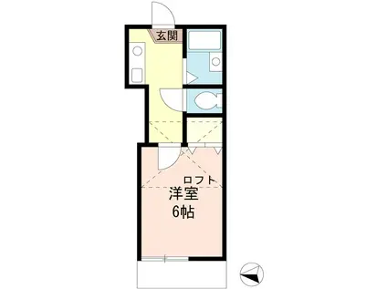 ウィステリアURAWA(1K/1階)の間取り写真