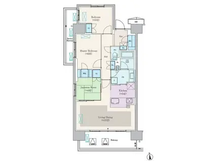 ロイヤルパークス船橋(3LDK/10階)の間取り写真