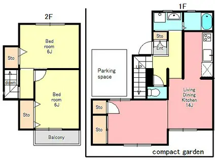 MARIAGE(2LDK/1階)の間取り写真