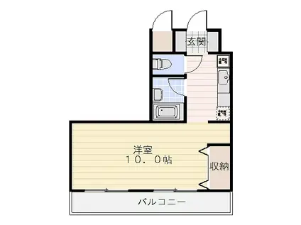 アーバンパレス横須賀(1K/2階)の間取り写真